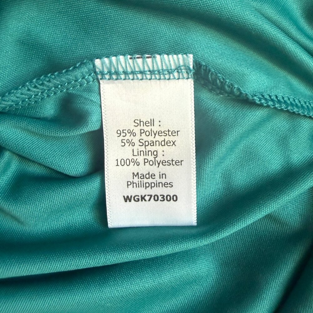 NWOT! 41 Hawthorn Tristana Essential Knit Faux Wrap Dress, Sz Large, Teal Green - Picture 10 of 12